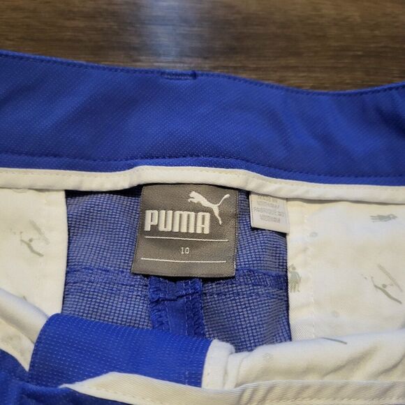 Puma Flat Front Golf Shorts 10" Inseam Royal Blue Womens Size 10 - Picture 4 of 12